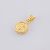 Dije Mate Letra J Bordeado 0.4g / 1/2 in Oro Amarillo 18K