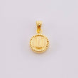 Pendant Matte Letter U Bordered 0.45g / 1/2 in Yellow Gold 18K