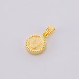 Dije Mate Letra u Bordeado 0.45g / 1/2 in Oro Amarillo 18K