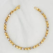 Venetian Bracelet Square 6.8g / 8 1/2 in / 4.35mm Two-Tone Yellow White 18K Gold