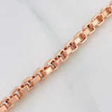 Pulso Veneciano Cuadrado 6.75g / 8 1/2 in / 4.35mm Oro Rosa 18K