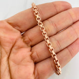 Pulso Veneciano Cuadrado 6.75g / 8 1/2 in / 4.35mm Oro Rosa 18K
