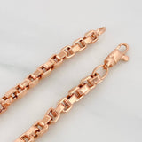 Pulso Veneciano Cuadrado 6.75g / 8 1/2 in / 4.35mm Oro Rosa 18K