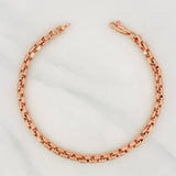Pulso Veneciano Cuadrado 6.75g / 8 1/2 in / 4.35mm Oro Rosa 18K