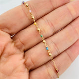Bracelet Denario Miraculous Virgin 2g / 7 in / 2mm Yellow Gold 18K