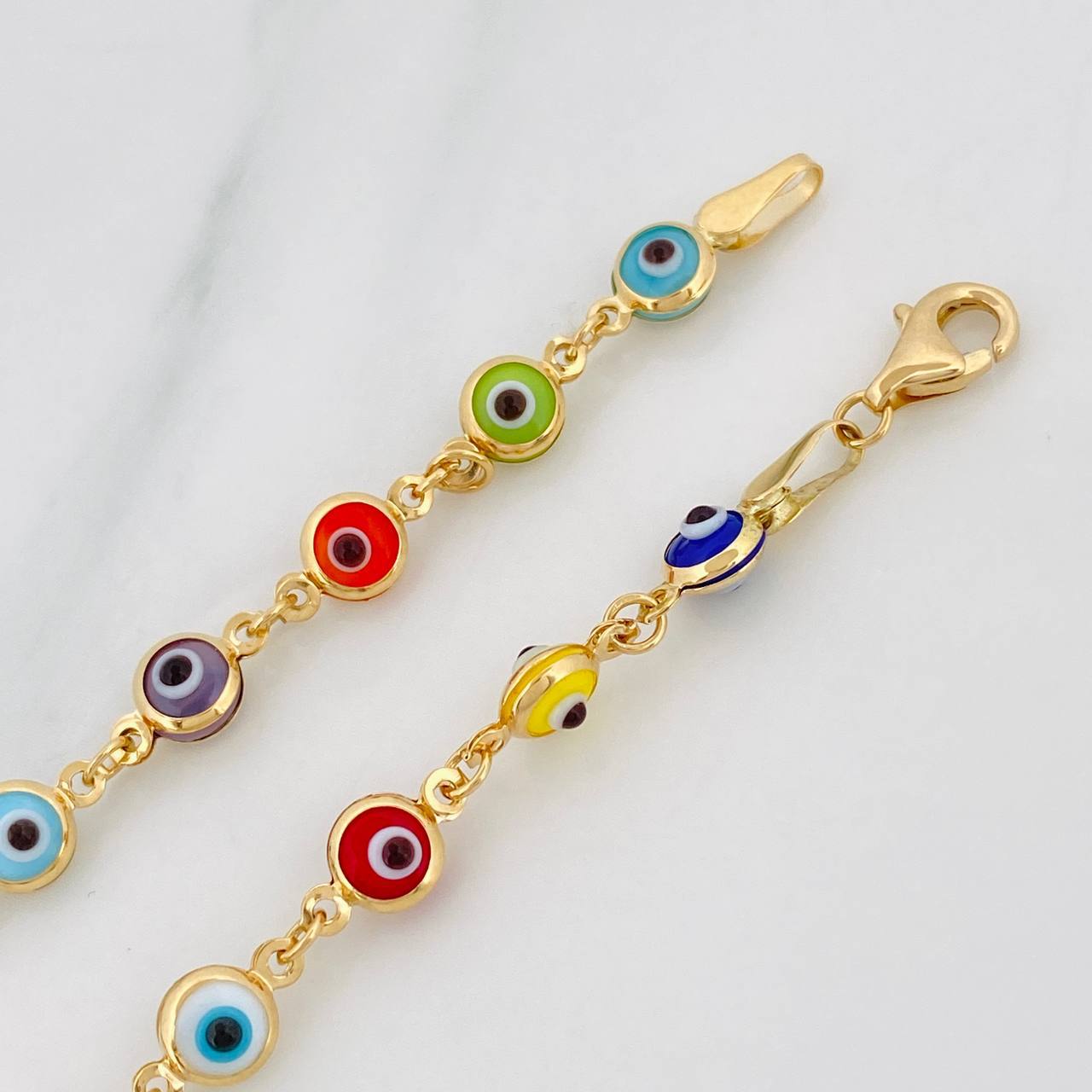 Pulso Ojo Turco 3.75g / 7 1/2 in / 2.6mm Oro Amarillo 18K
