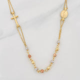 Miraculous Virgin Rosary Chain 3.85g / 18 in / 0.7mm Three Golds 18K