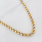 Venetian Chain Square 16.6g / 24 in / 4.5mm Two-Tone Yellow White 18K Gold