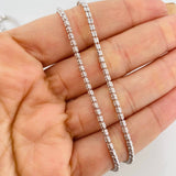 Cadena Ice 11.75g / 24 in / 2.5mm Oro Blanco 18K