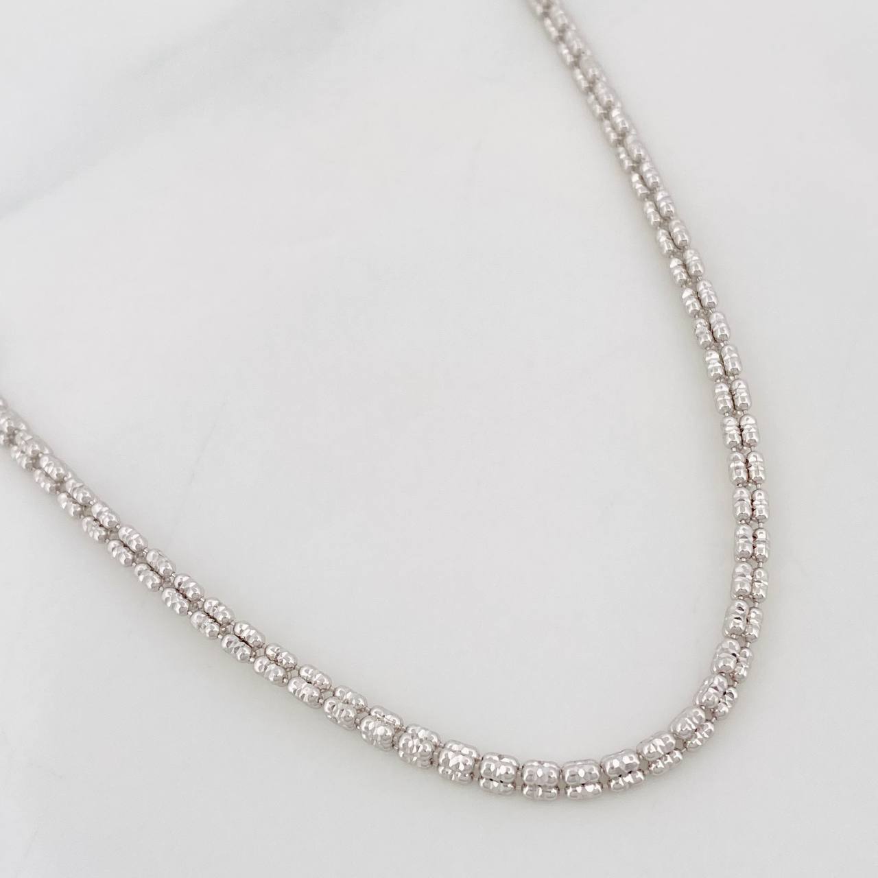 Cadena Ice 11.75g / 24 in / 2.5mm Oro Blanco 18K