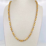 Venetian Chain Square 16.6g / 24 in / 4.5mm Two-Tone Yellow White 18K Gold