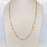 Miraculous Virgin Rosary Chain 3.85g / 18 in / 0.7mm Three Golds 18K