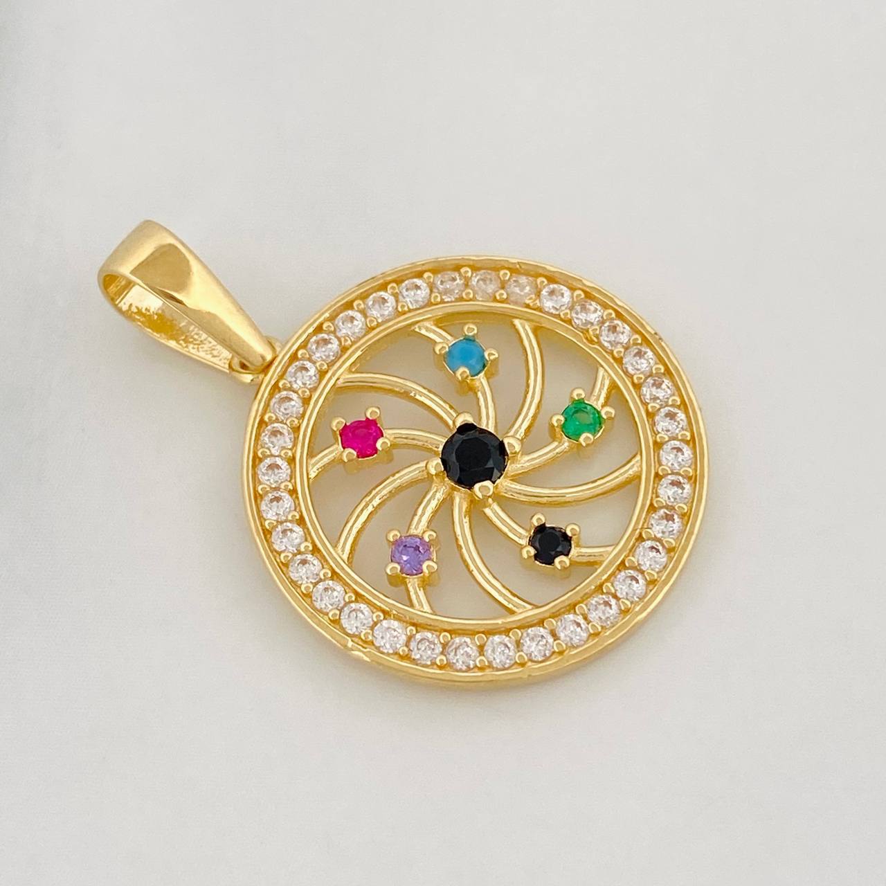 Dije Circular 2.6g / 1 in Oro Amarillo 18K