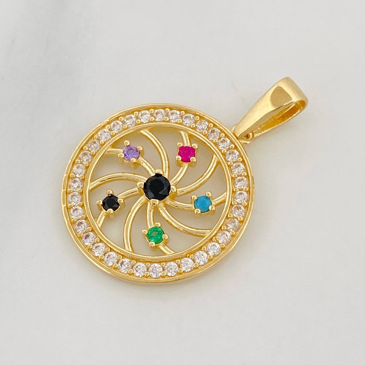 Dije Circular 2.6g / 1 in Oro Amarillo 18K