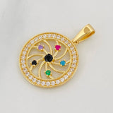 Dije Circular 2.6g / 1 in Oro Amarillo 18K