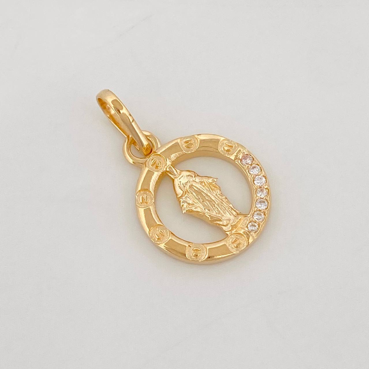 Dije Virgen Milagrosa 1.6g / 3/4 in Oro Amarillo 18K