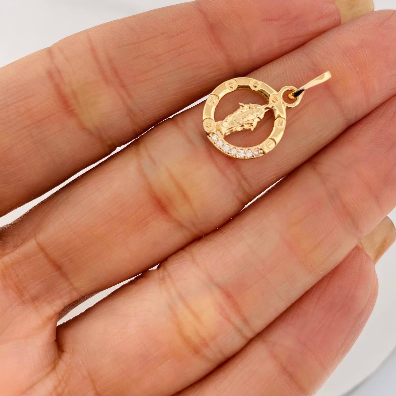 Dije Virgen Milagrosa 1.6g / 3/4 in Oro Amarillo 18K