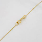 Set Cadena Aro Seguido + Dije Corazon Esmeralda 0.6pts / 1.3g / 20 in Oro Amarillo 18K