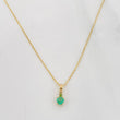 Classic Link Chain Set + Emerald Circle Pendant 0.7pts / 1.1g / 20 in Yellow Gold 18K