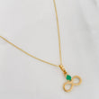 Set Classic Link Chain + Infinity Pendant Emerald 0.7pts / 1.45g / 20 in Yellow Gold 18K