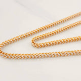 Franco Chain 8.7g / 24 in / 1.1mm Two-Tone White and Rose Gold 18K