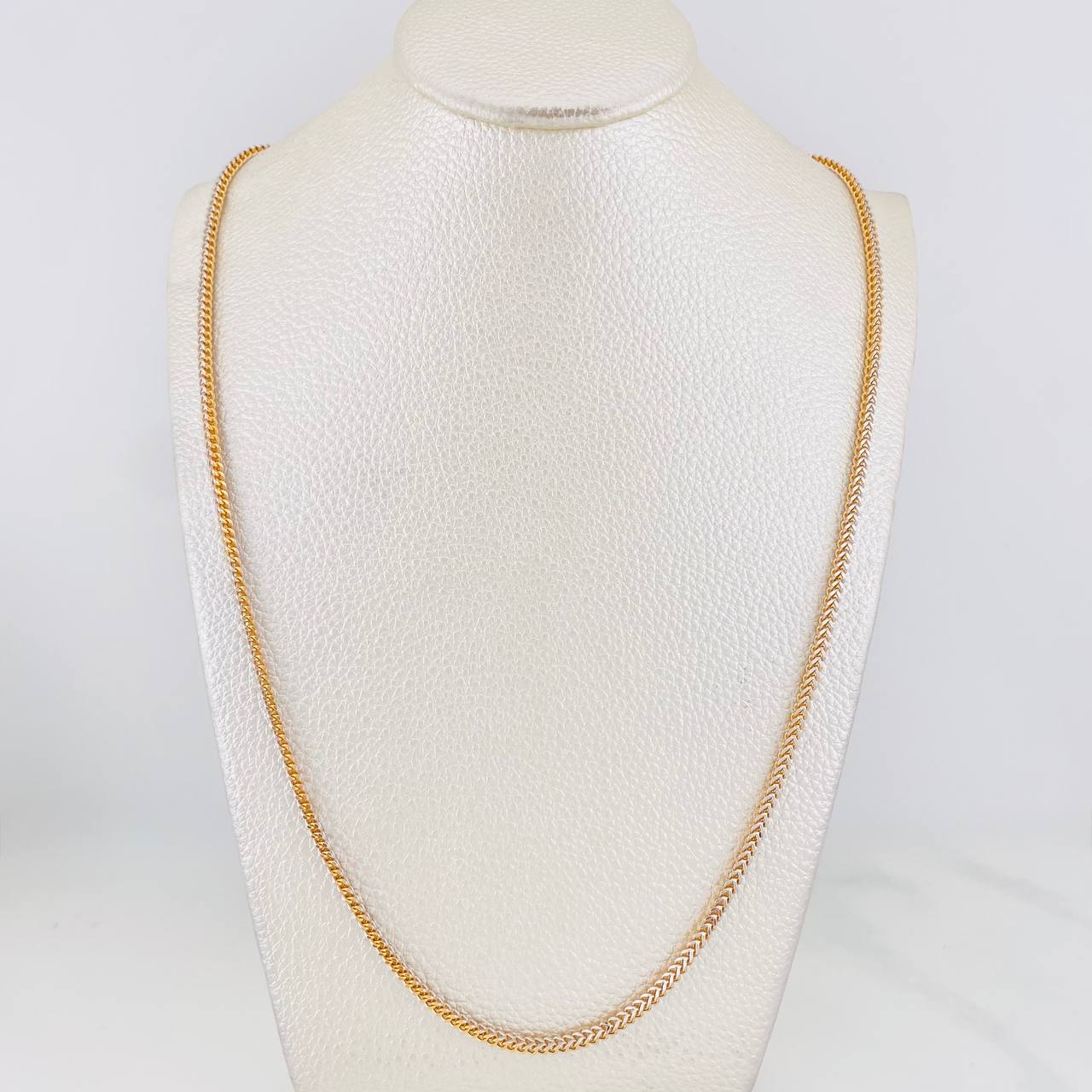 Franco Chain 8.7g / 24 in / 1.1mm Two-Tone White and Rose Gold 18K