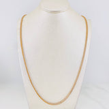 Franco Chain 8.7g / 24 in / 1.1mm Two-Tone White and Rose Gold 18K