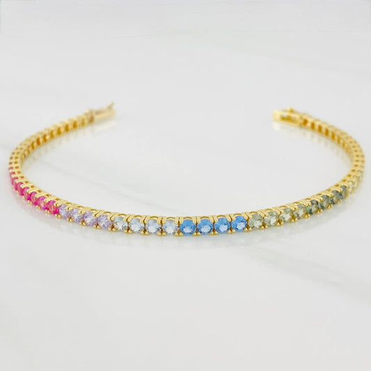 Tennis Bracelet 7.55g / 7 1/2 in / 2.7mm Yellow Gold 18K