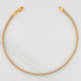 Franco Bracelet 3.4g / 7 3/4 in / 2.23mm Two-Tone White and Rose Gold 18K