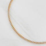 Franco Bracelet 3.4g / 7 3/4 in / 2.23mm Two-Tone White and Rose Gold 18K