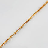 Franco Bracelet 3.4g / 7 3/4 in / 2.23mm Two-Tone White and Rose Gold 18K