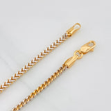 Franco Bracelet 3.4g / 7 3/4 in / 2.23mm Two-Tone White and Rose Gold 18K
