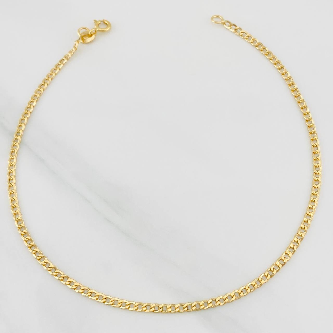 Cuban Anklet 1.85g / 9 3/4 in / 2.36mm Yellow Gold 18K