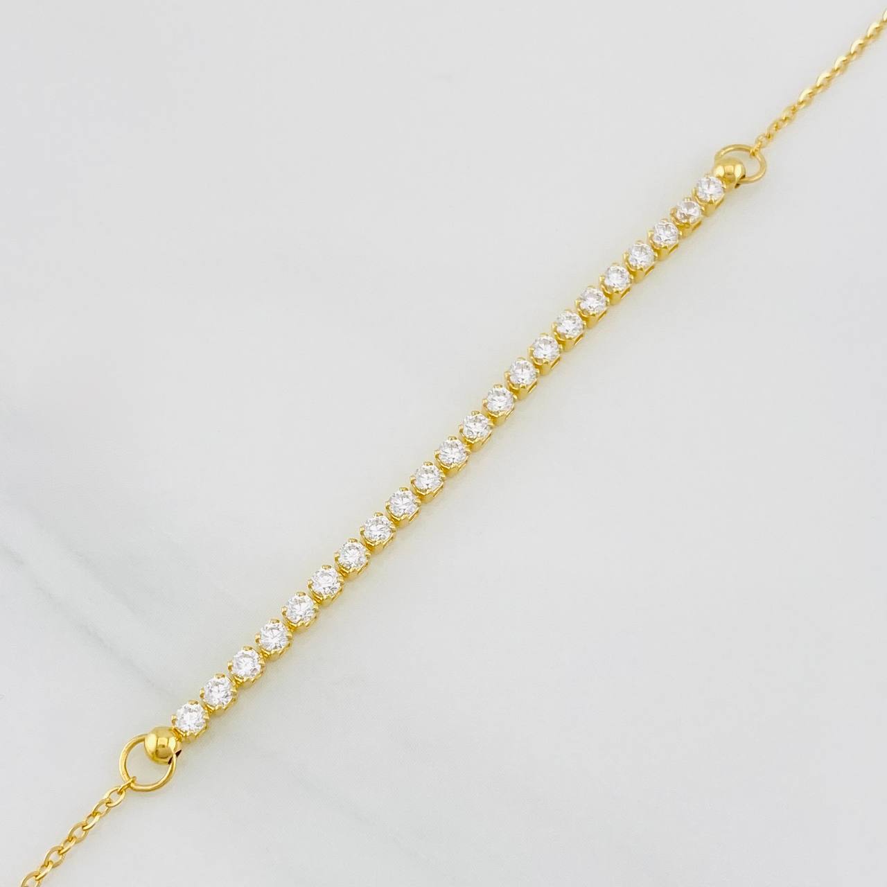 Bracelet Classic Link Tennis 1.95g / 7 1/2 in - 6 3/4 in / 1.23mm 18K Yellow Gold
