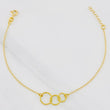 Pulso Modulable Aro Seguido Circulos Rayados 1.3g / 7 in - 6 1/4 in / 1.35mm Oro Amarillo 18K