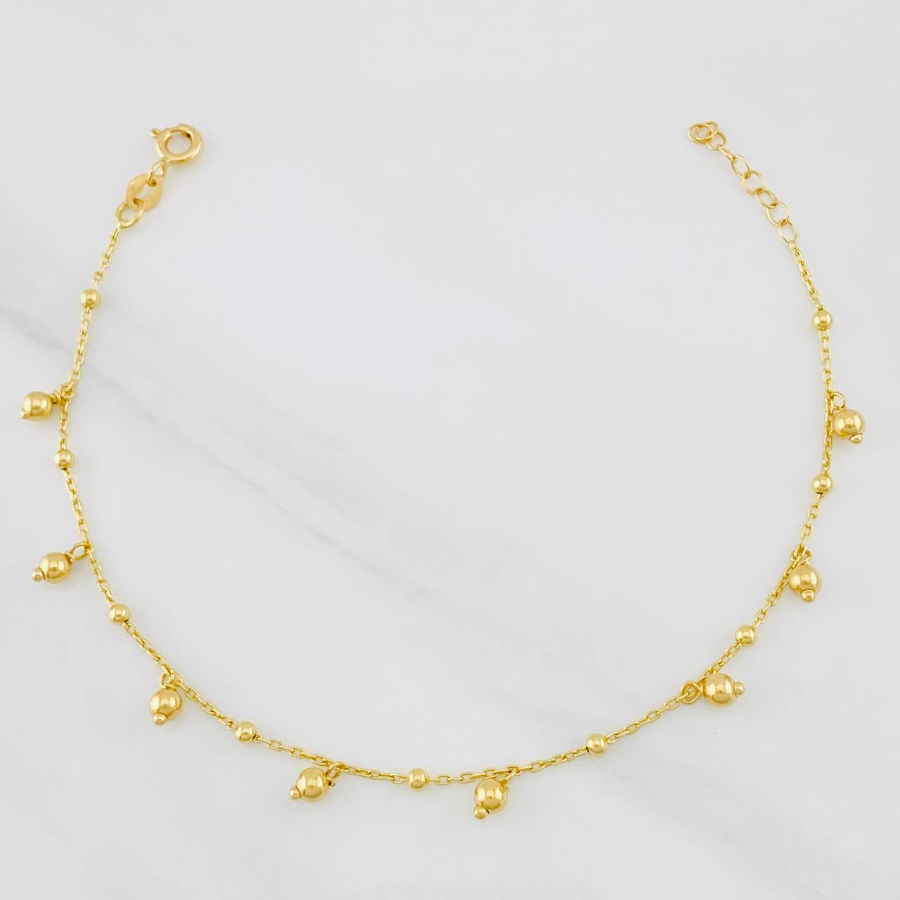 Classic Link Adjustable Bracelet Beads 2.15g / 7 in - 7 in / 0.97mm 18K Yellow Gold