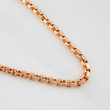 Cadena Veneciana Cuadrada 17g / 24 in / 4.44mm Oro Rosa 18K