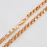 Cadena Veneciana Cuadrada 17g / 24 in / 4.44mm Oro Rosa 18K