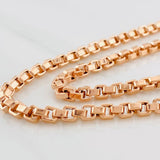 Cadena Veneciana Cuadrada 17g / 24 in / 4.44mm Oro Rosa 18K