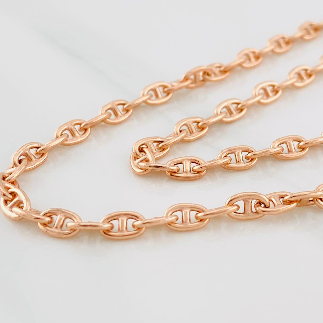 Cadena Escalera Volga 14.55g / 24 in / 3.92mm Oro Rosa 18K