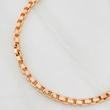 Pulso Veneciano Cuadrado 6.9g / 8 1/2 in / 4.56mm Oro Rosa 18K