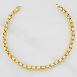 Pulso Veneciano Cuadrado 7g / 8 1/2 in / 4.44mm Oro Amarillo 18K