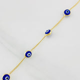 Pulso Cubano Ojos Turcos 2.25g / 7 3/4 in / 1.03mm Oro Amarillo 18K