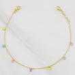 Bracelet Classic Link Sparkles 1.2g / 7 3/4 in - 6 3/4 in / 0.85mm Yellow Gold 18K