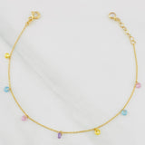 Bracelet Classic Link Sparkles 1.2g / 7 3/4 in - 6 3/4 in / 0.85mm Yellow Gold 18K