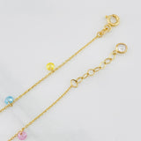 Bracelet Classic Link Sparkles 1.2g / 7 3/4 in - 6 3/4 in / 0.85mm Yellow Gold 18K