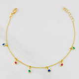 Pulso Modulable Aro Seguido Chispas 1.85g / 7 1/4 in - 6 1/2 in / 1.2mm Oro Amarillo 18K