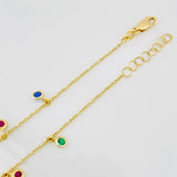 Pulso Modulable Aro Seguido Chispas 1.85g / 7 1/4 in - 6 1/2 in / 1.2mm Oro Amarillo 18K