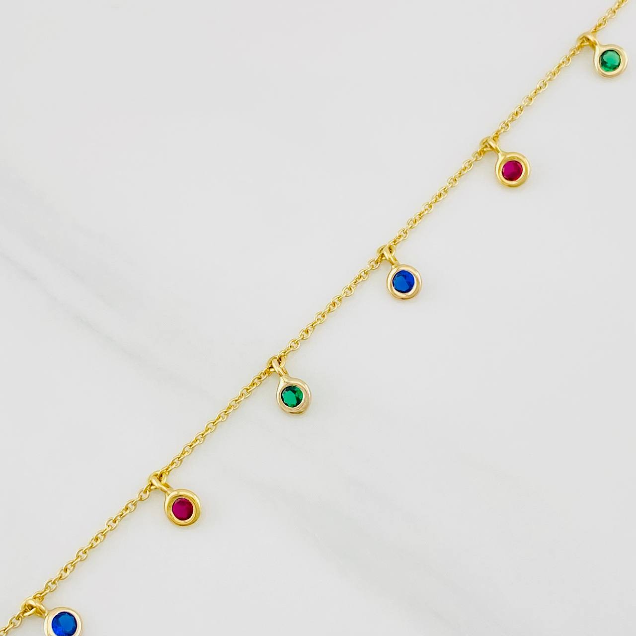 Pulso Modulable Aro Seguido Chispas 1.85g / 7 1/4 in - 6 1/2 in / 1.2mm Oro Amarillo 18K