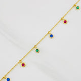 Pulso Modulable Aro Seguido Chispas 1.85g / 7 1/4 in - 6 1/2 in / 1.2mm Oro Amarillo 18K